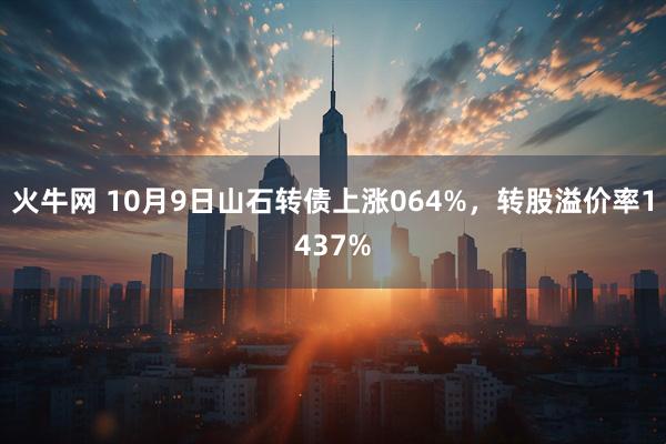 火牛网 10月9日山石转债上涨064%,转股溢价率1437%