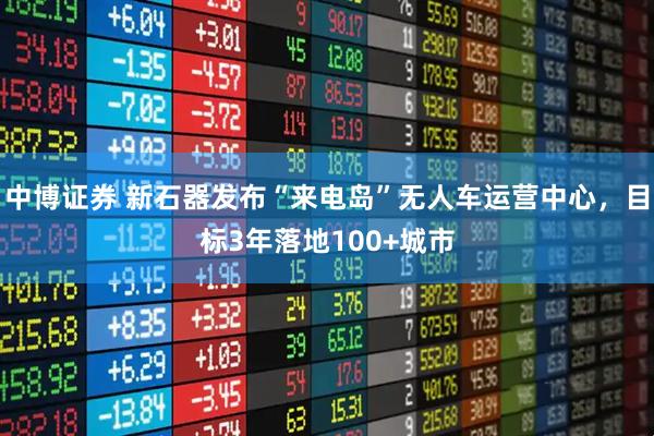 中博证券 新石器发布“来电岛”无人车运营中心，目标3年落地100+城市